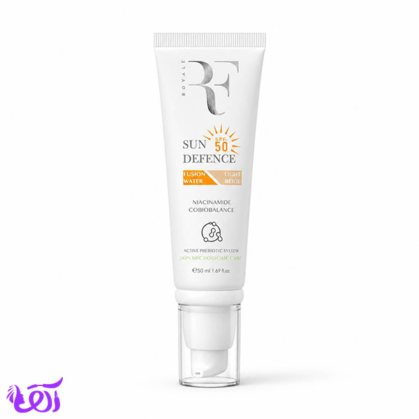 کرم ضد آفتاب آر اف RF رنگ بژ روشن مناسب پوست چرب و مختلط حجم 50 ML