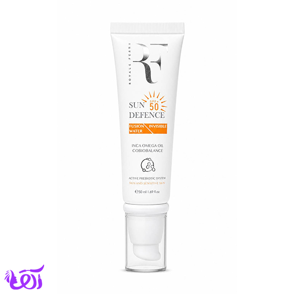 کرم ضد آفتاب آر اف RF مدل بی رنگ مناسب پوست خشک و حساس حجم 50 ML